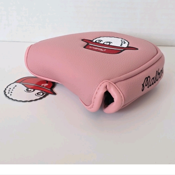 Malbon Golf Fishermans Bucket Hat Mallet Putter Headcover Pink Magnetic NEW - Picture 8 of 11